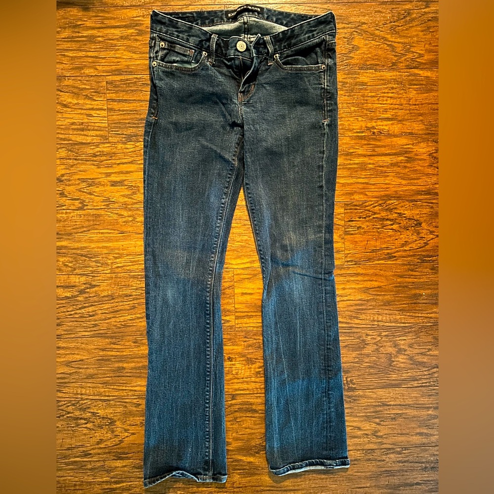Express “Stella” Barely Boot low rise jeans, Sz: 4R